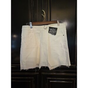 Wishlist Jean Skort, White, NWT, Summer, Distressed, Beach, Festival